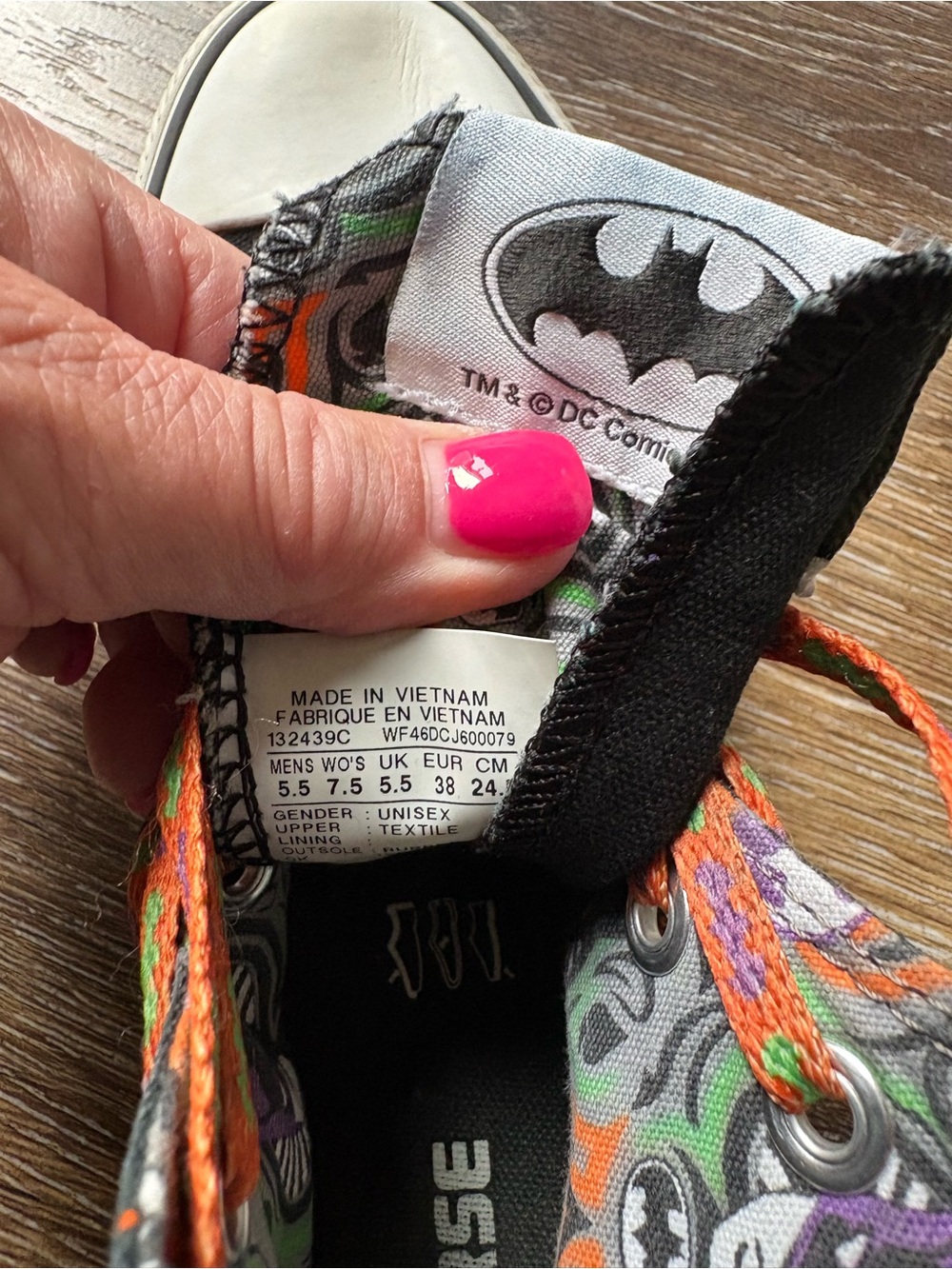 The Joker Graphic High-Top Sneakers - Black, Purple, Orange, Green - Picture 16 of 16
